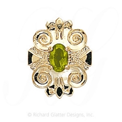 GS310 PD - 14 Karat Gold Peridot Slide 